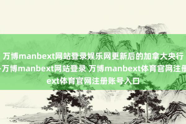 萬博manbext網站登錄娛樂網更新后的加拿大央行模子表露-萬博manbext網站登錄 萬博manbext體育官網注冊賬號入口
