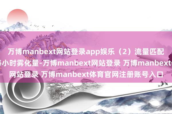 萬博manbext網站登錄app娛樂（2）流量匹配：把柄本色需求操辦每小時霧化量-萬博manbext網站登錄 萬博manbext體育官網注冊賬號入口